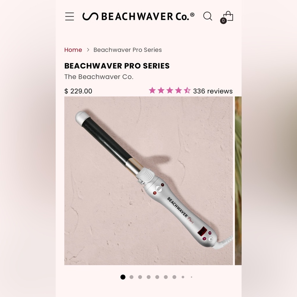 Beachwaver Pro 1.25 Rotating Curling Iron - White